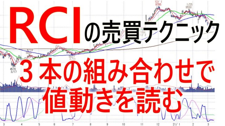 【株式トレード】RCIを使った売買テクニック/短期から中長期までのRCIを組み合わせた見方