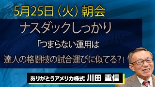 ナスダックしっかり「つまらない運用は達人の格闘技の試合運びに似てる？」｜【アメリカ株】5/25（火）