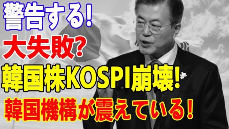 【速報】警告する! 大失敗？韓国株KOSPI崩壊! 韓国機構が震えている！【韓国の反応】