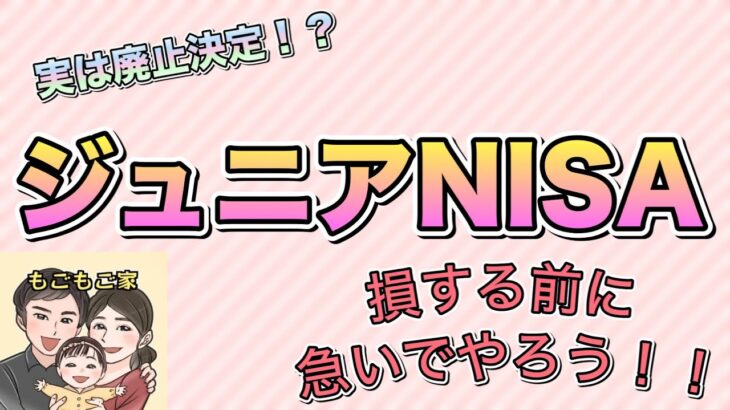 廃止決定のジュニアNISA！やる時が来た！その理由とオススメ銘柄について紹介