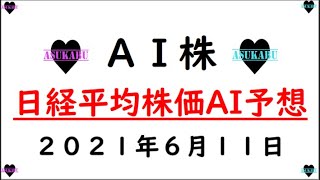 【AI株】明日の日経平均株価予想　2021年6月11日