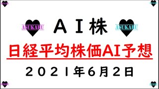 【AI株】明日の日経平均株価予想　2021年6月2日