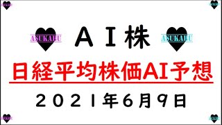 【AI株】明日の日経平均株価予想　2021年6月9日