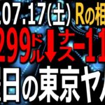 【相場短信】週末のアメリカ市場で、NYダウが299ドル下落、ナスダックも115ポイント下落した。最近、米市場の下落に日本市場が過剰反応することが多い。月曜日の東京はどうなるか？　ラジオヤジの相場解説。