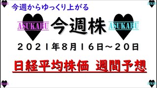 【今週株】今週の日経平均株価予想　2021年8月16日～20日　今週からようやく日経平均株価も上昇！