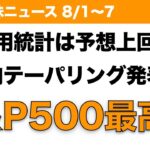 【米国株】雇用統計は予想上回り 年内テーパリング発表へ S&P500最高値