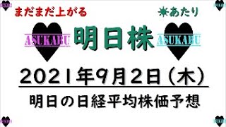 【明日株】明日の日経平均株価予想　2021年9月2日　日経平均株価が覚醒している(/ω＼)　強すぎるその理由とは・・・！？　➡わからんちん