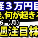 米国雇用統計が悪くても日経平均３万円目前！９月６日(月)の注目株・注目銘柄を解説