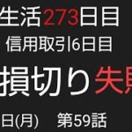 170万円でFIRE生活274日目  損切り失敗 無職 デイトレ スイング 信用取引  リタイア 株初心者が1000万円を目指すドキュメントチャンネル