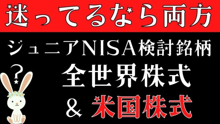 ジュニアNISA｜おすすめ銘柄で迷うなら複数購入もあり（全世界株式&米国株式S&P500等）