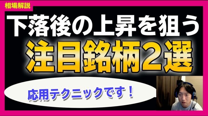 【銘柄分析】応用テクニックを活用して、下落後の上昇を狙う！注目銘柄2選