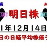 【明日株】明日の日経平均株価予想　2021年12月14日　コツコツ投資で負けなし投資の巻(/ω＼)