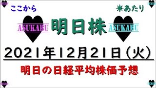 【明日株】明日の日経平均株価予想　2021年12月21日 すごい相場に大興奮(/ω＼)　負けても一日で取り戻す！