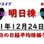 【明日株】明日の日経平均株価予想　2021年12月24日 メリークリスマスイブ(/ω＼)