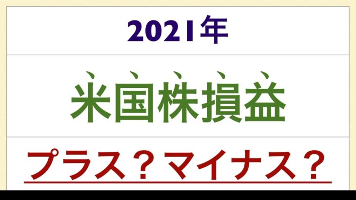 2021年　1年間の米国株実現損益　いくら儲かったのか？いくら損したのか？