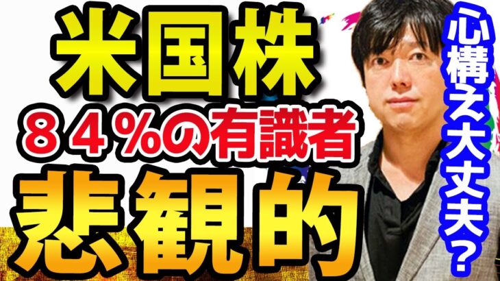 【戦略編】84％の有識者、米国株の先行き悲観！２つの理由と対応策
