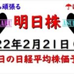 【明日株】明日の日経平均株価予想　2022年2月21日　ここからここから！