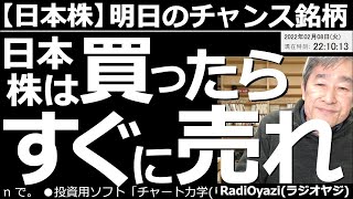 【日本株－明日のチャンス銘柄】日本株は買ったらすぐに売れ！　日経平均のチャートが弱くなっており、SQ(日本)とCPI(米)が迫っている。CPIの結果によっては株価の再下落がありえる。短期投資がベスト。