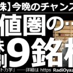 【米国株－今晩のチャンス銘柄】底値圏にある米株個別９銘柄！　金利上昇懸念で暴落した米株の多くがリバウンドして元の水準に戻りつつある中、まだ安値圏にある９銘柄を紹介。３指数、商品先物の値動きも分析する。