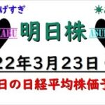 【明日株】明日の日経平均株価予想　2022年3月23日　再アップ