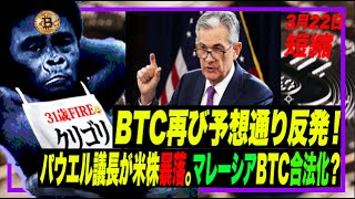 ビットコインは予想通り反発！パウエル議長が米株を急落！レイダリオが仮想通貨へ投資！マレーシアがBTC合法化？リップル法廷闘争は年末まで？