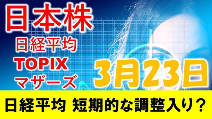 日本株 日経平均は短期的調整入り？全体的に利益確定を検討すべきタイミング。空売りはリスク選好の高い方は始めても良いかも。。