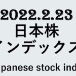 日本株インデックス2022.4.23Japanese stock index