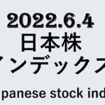 日本株インデックス2022.6.4Japanese stock index