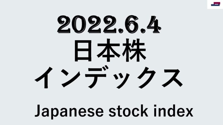 日本株インデックス2022.6.4Japanese stock index