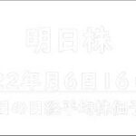 【明日株】明日の日経平均株価予想　2022年6月16日 風前の灯火明日株氏運命の時(/ω＼)