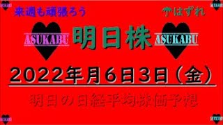 【明日株】明日の日経平均株価予想　2022年6月3日 3倍の明日株氏・・・散るの巻