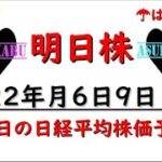 【明日株】明日の日経平均株価予想　2022年6月9日 記録用ですごめんなさい( ;∀;)