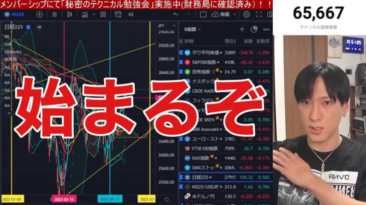 【6/6】日経平均上昇。米国株からのローテーション加速。NYダウ、ナスダック復活なるか？MSQ週警戒！！