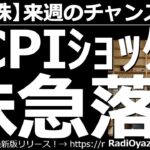 【日本株－来週のチャンス銘柄】再びCPIショック！株急落！　10日(金)21時半に発表された米CPIは、全項目が予想を上回った。再びインフレ懸念が台頭。金利が上昇して、株価が下落する反応となっている。