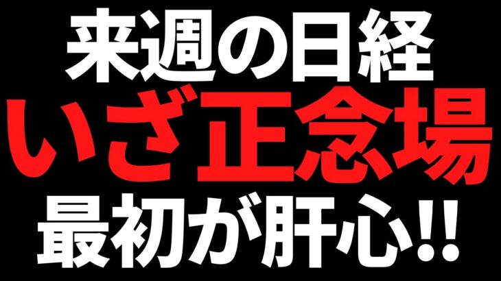 【正念場】来週の日経平均株価ココだけチェック！コケたらヤバいか？