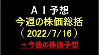 『AI予想』今週の日経平均株価総括（2022/7/16）