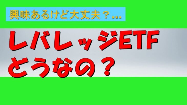 【投資】レバレッジETF大丈夫？今が買い時なの？【米国株】