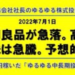 無印良品が急落。高島屋株は急騰。予想的中。