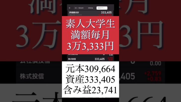 【積立NISA・8ヶ月目】素人大学生が毎月積み立て投資した結果！【9月13日時点】