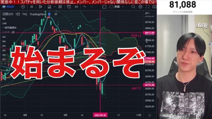 【10/5】日本株、米国株の急騰続くのか？希望的観測でFRB利上げ後退論出てるけど楽観しすぎ。金利低下で半導体、ナスダックの上昇続く。円安継続でドル円144円台。ビットコイン、コモディティー上げ。