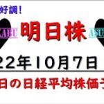 【明日株】明日の日経平均株価予想　2022年10月7日 今週は好調でした！の巻(^^)/