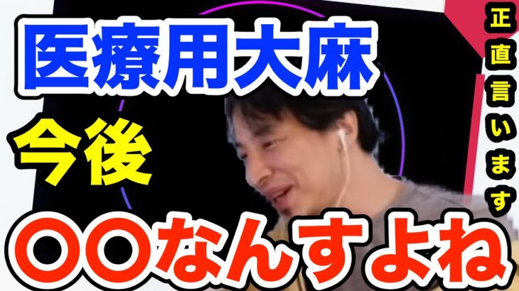 【ひろゆき】医療用大麻について日本でも議論されているが実際〇〇なんすよね。海外では・・・【治療　ヒーリング　CBD】