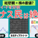 【レバナス】総悲観＝株の底値？ツイートの悲観度から、今後を予想【S&P500】