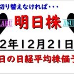 【明日株】明日の日経平均株価予想　2022年12月21日