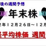 【年末株】年末の日経平均株価予想　2022年12月26日～30日　今年もお世話になりました(/ω＼)の巻