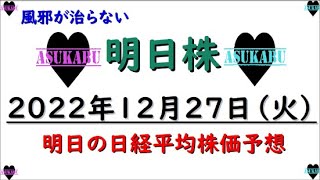 【明日株】明日の日経平均株価予想　2022年12月27日　最後まで粘る明日株の巻( ﾟДﾟ)