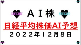 【AI株】明日の日経平均株価AI予想　2022年12月8日