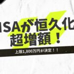 【速報】新NISAは恒久化へ！内容を分かりやすく解説！