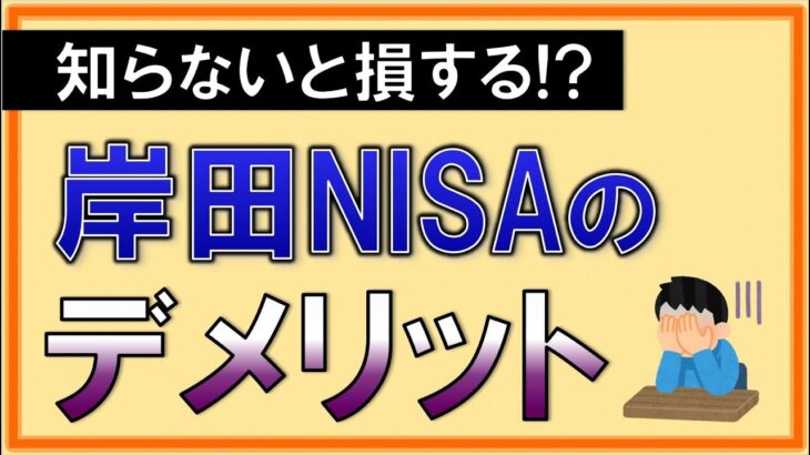 【知らないと損】岸田NISAのデメリット6選！