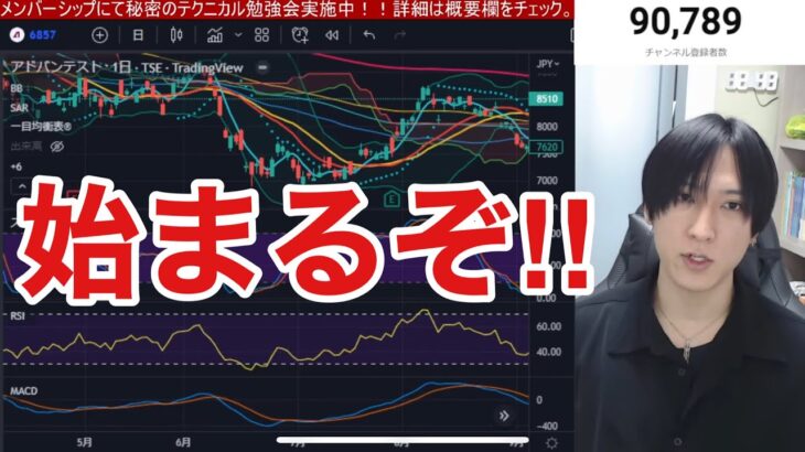 【1/11.CPI発表前夜】日本株最悪期ついに脱出か？安川決算受け半導体、グロース株上昇。日経平均寄与度上位銘柄が強い。円高リスク再燃だとまずい。米国株、ナスダックは金利低下で反発中。